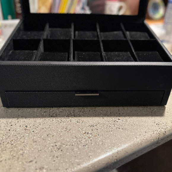 Luxury Heavy Duty 10-Piece Glass Watch Box with Drawer - Picture 10 of 16